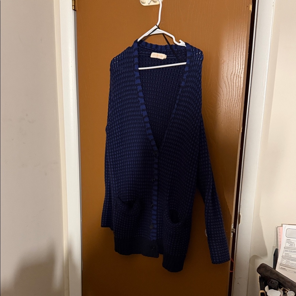 Tory Burch Deep Blue Women's Cardigan
